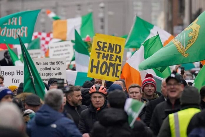 protestas en Dublin - Irlanda